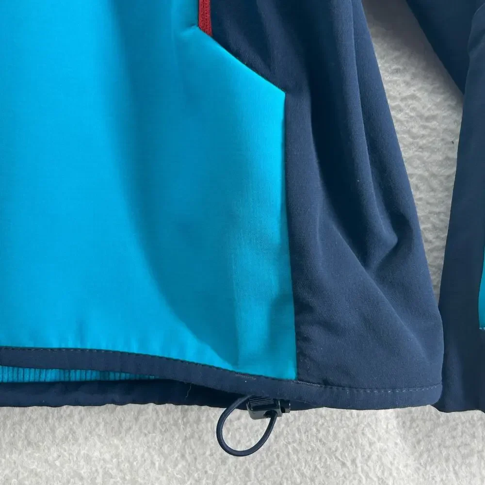 PATAGONIA Jacket Mens L Adze Hybrid Polartec Softshell Windbreaker Full Zip Blue